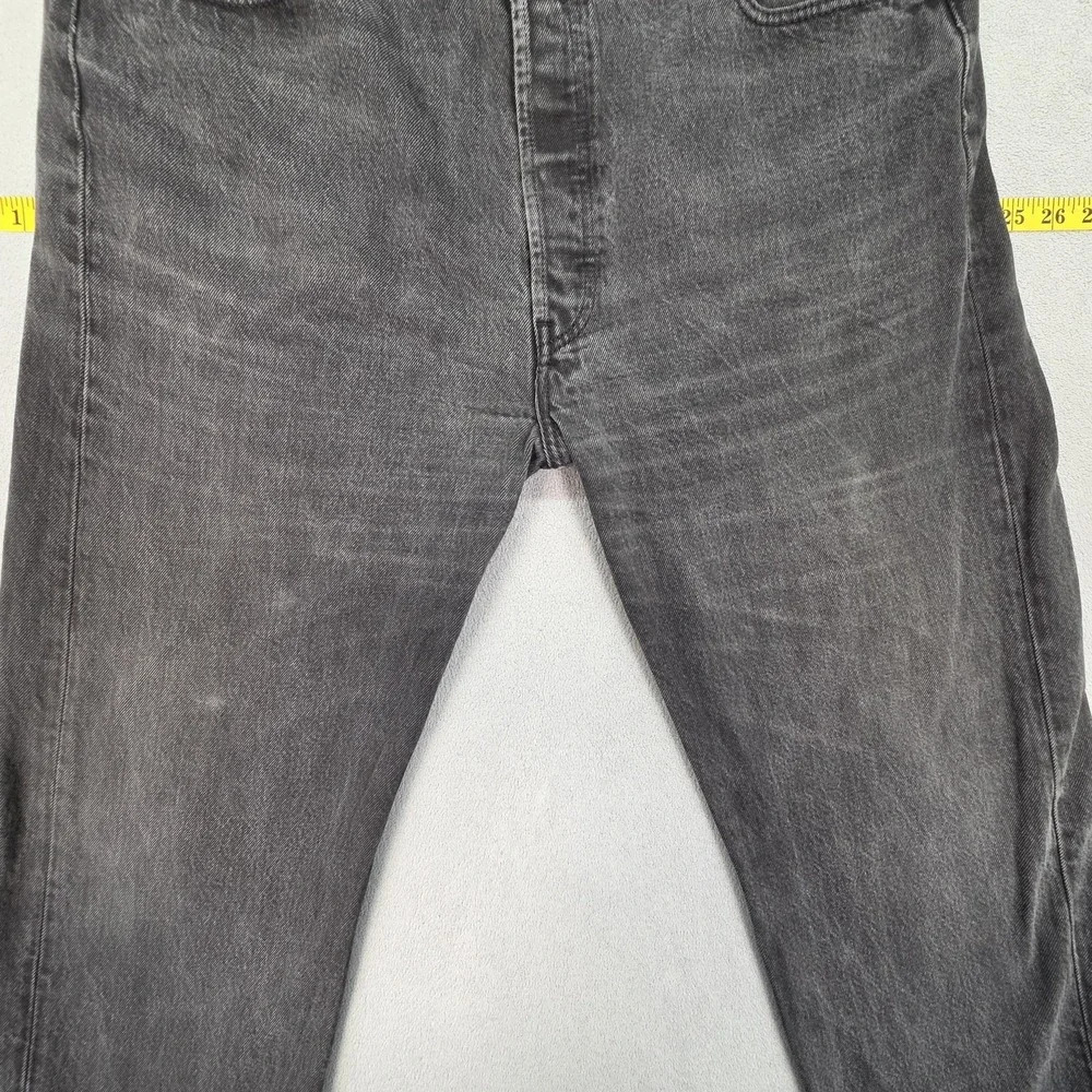 Vintage Levis 501 Jeans Mens Charcoal Straight Button Fly USA 90s Fits 38x27 - Picture 9 of 16